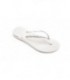 White & Clear Slim Crsytal Bridal Flip Flops