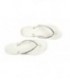 White & Clear Slim Crsytal Bridal Flip Flops