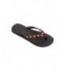 Black & Triangles (Lt Red, Clear + Black) Rhinestone Flip Flops